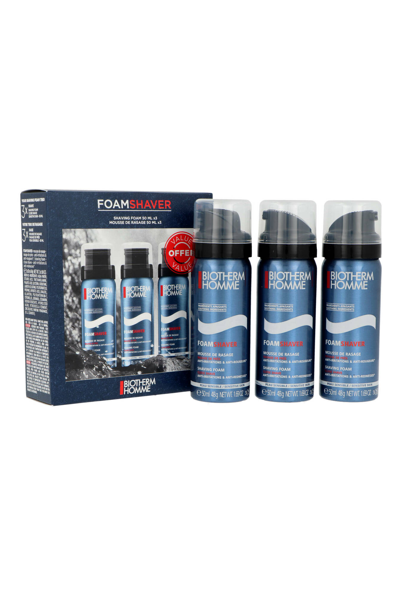 Biotherm Biotherm Travel Trio Skutimosi gelis Skutimosi putos Vyrams