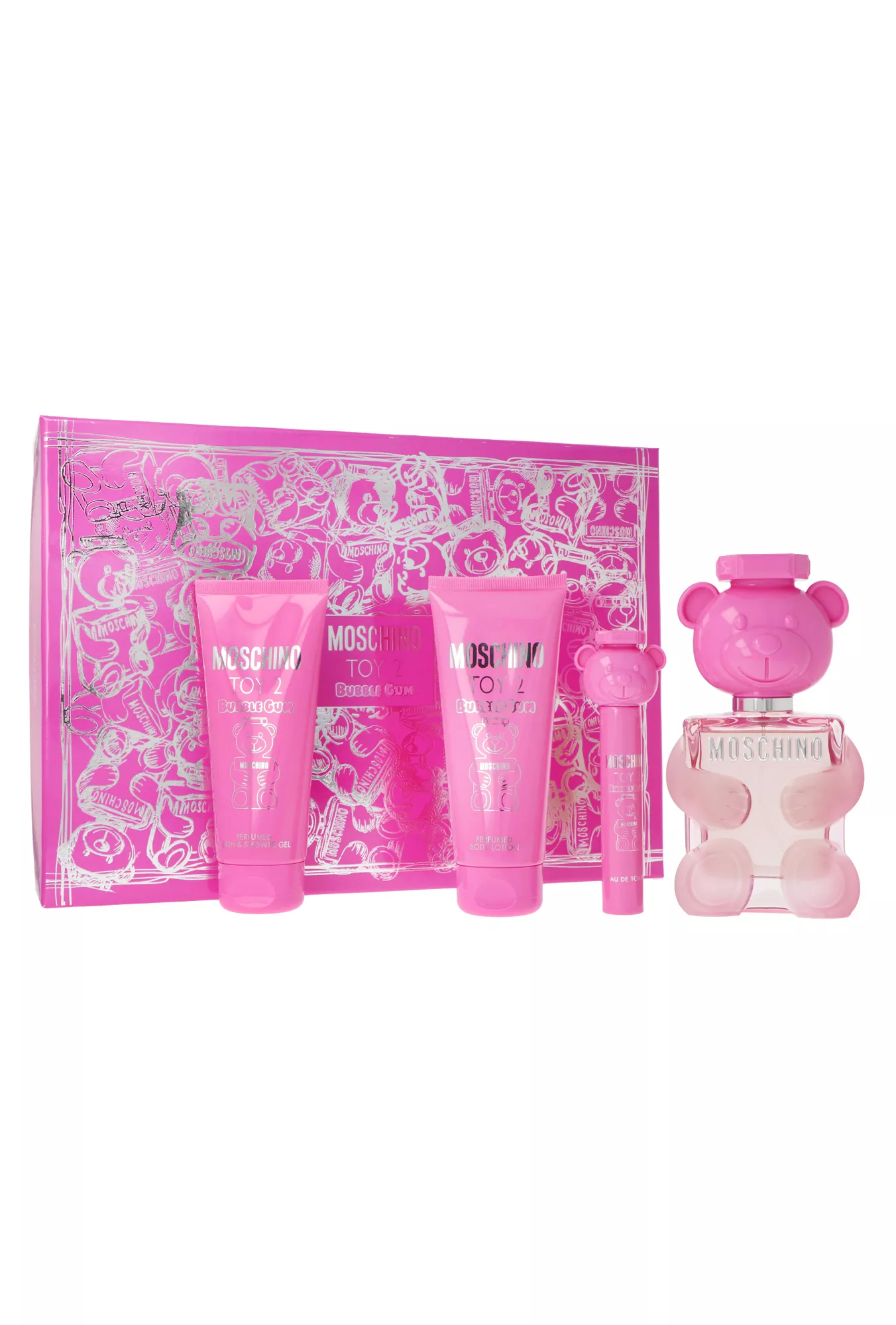 Moschino Toy 2 Bubble Gum 100ml Edt 100ml + Body Lotion 100ml + Shower Gel 100ml + Edt 10ml Kvepalai Moterims Rinkinys