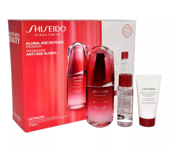 Shiseido Ultimune Value Power Infusing Concentrate 50ml + Clarifying Cleansing Foam 30ml + Treatment Softener