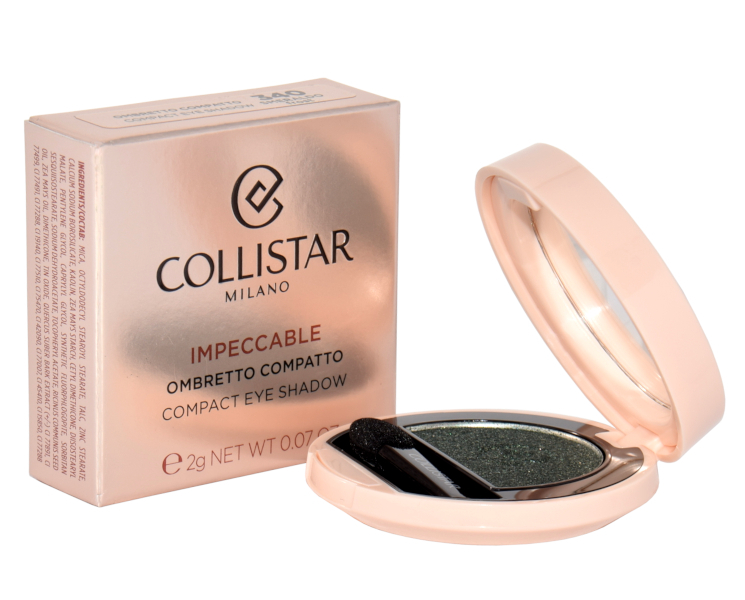 Collistar Impeccable Compact Eye Shadow 340 Smeraldo Frost &scaron;e&scaron;ėliai