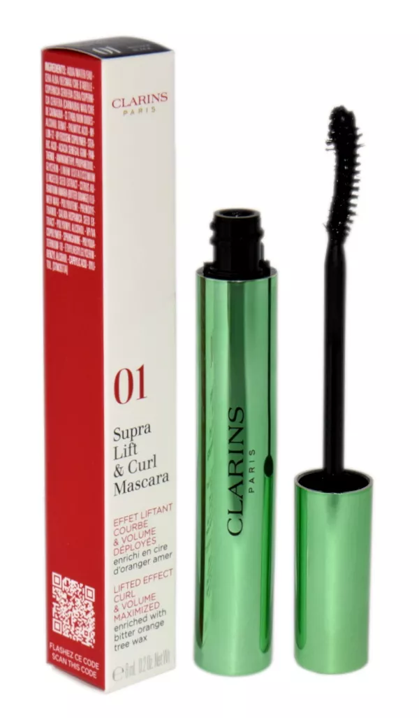 Clarins Supra Lift & Curl Mascara 01 blakstienų tu&scaron;as
