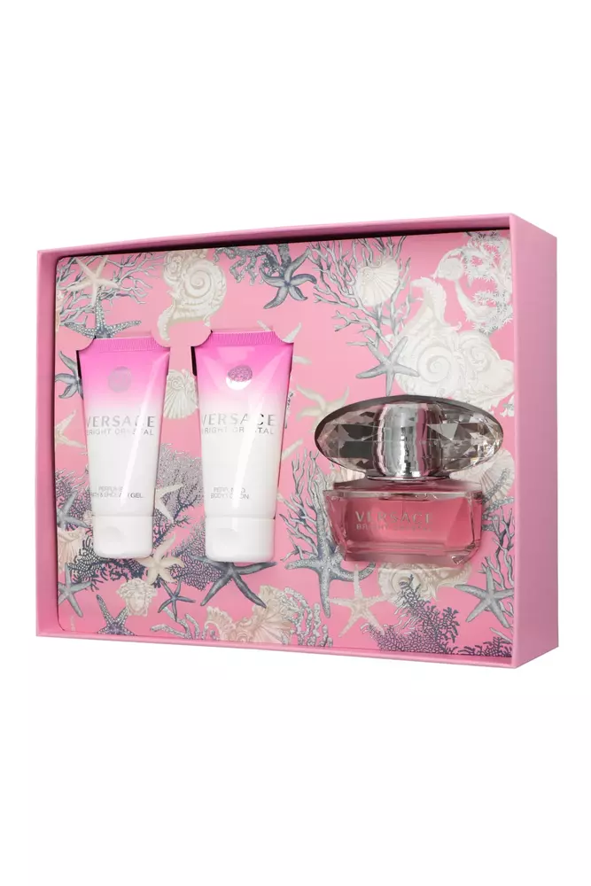 Versace Bright Crystal 50ml Edt 50ml + Shower Gel 50ml + Body Lotion 50ml Kvepalai Moterims Rinkinys