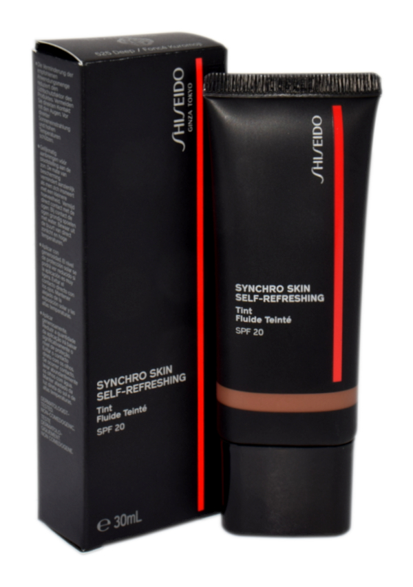 Shiseido Synchro Skin Self-Refreshing Foundation Spf20 525 Deep Kuromoji makiažo pagrindas