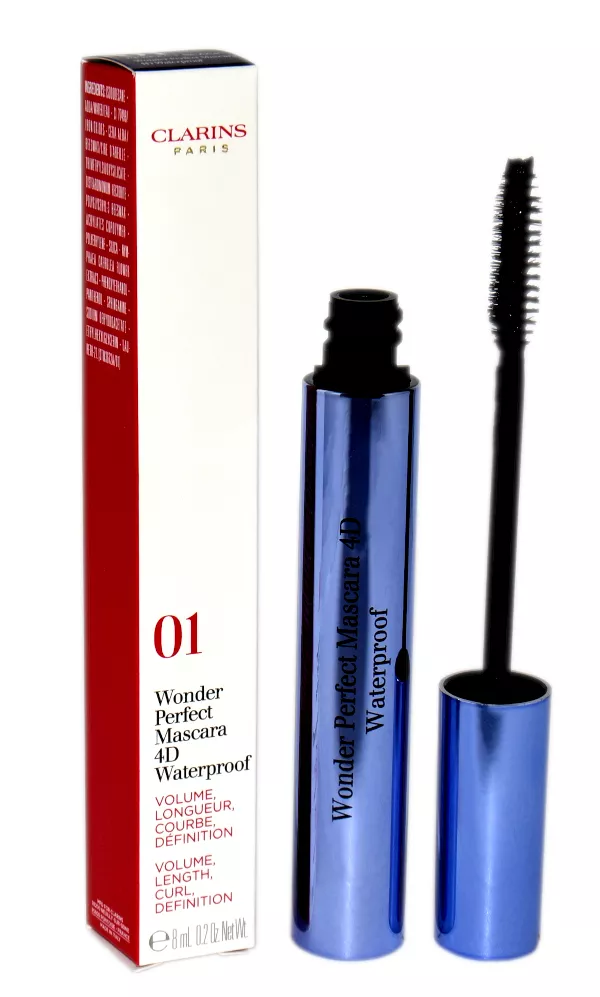 Clarins Wonder Perfect Mascara 4D Waterproof 01 Perfect Black blakstienų tu&scaron;as