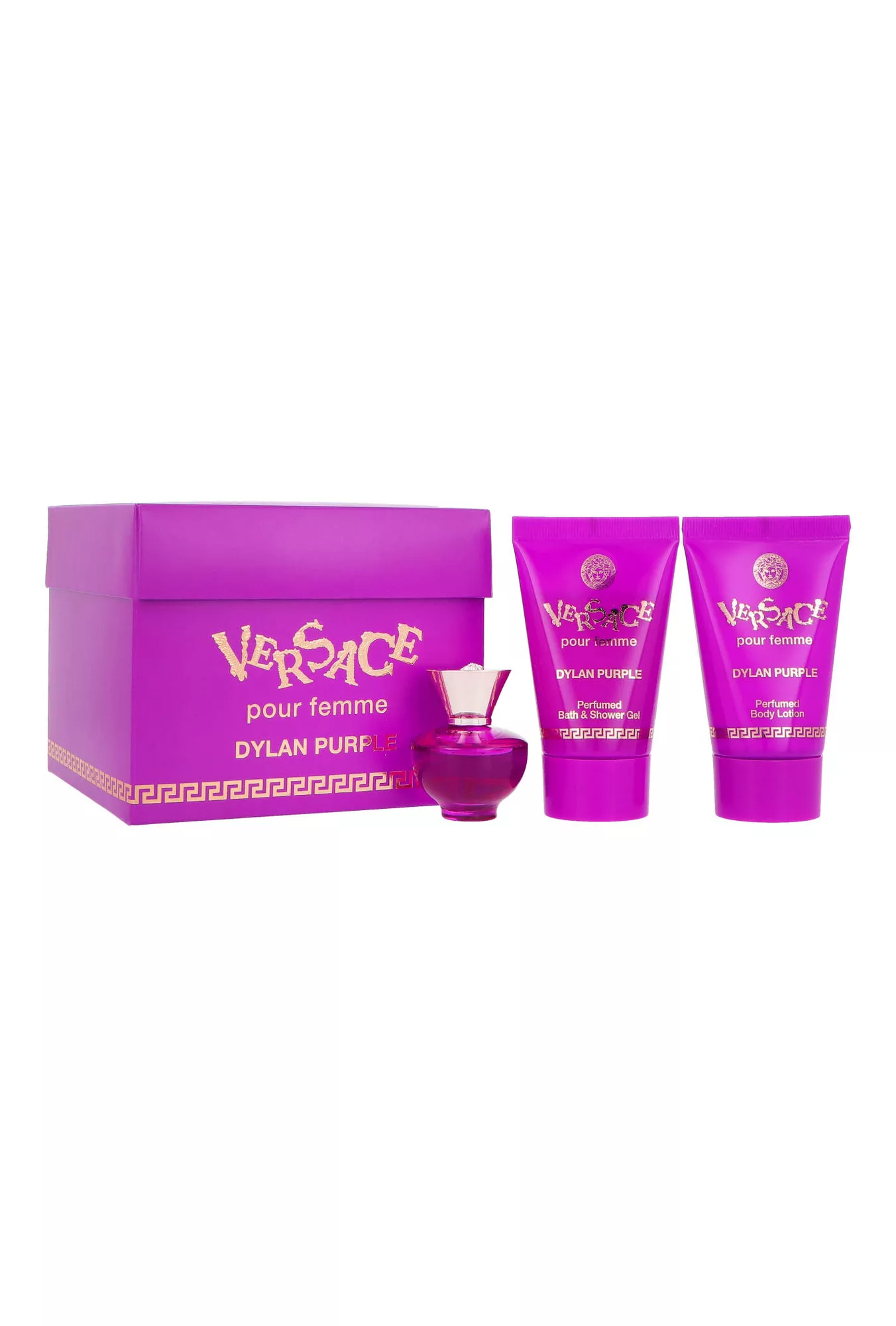 Versace Pour Femme Dylan Purple 5ml Edp 5ml + Shower Gel 25ml + Body Lotion 25ml Kvepalai Moterims Rinkinys