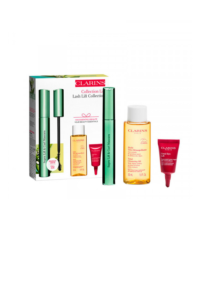 Clarins Mascara Supra Lift & Curl Black 8ml + Total Eye Lift Sample