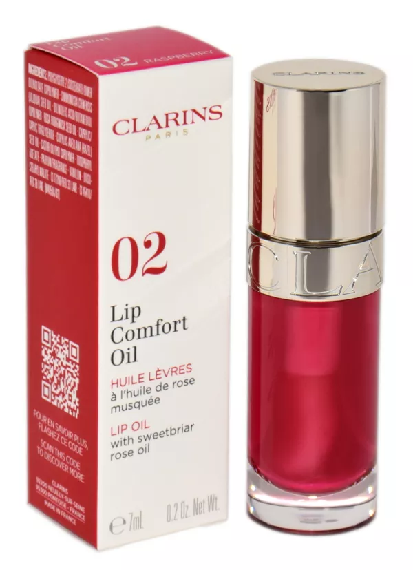 Clarins Instant Light Lip Comfort Oil 02 Raspberry lūpų blizgesys