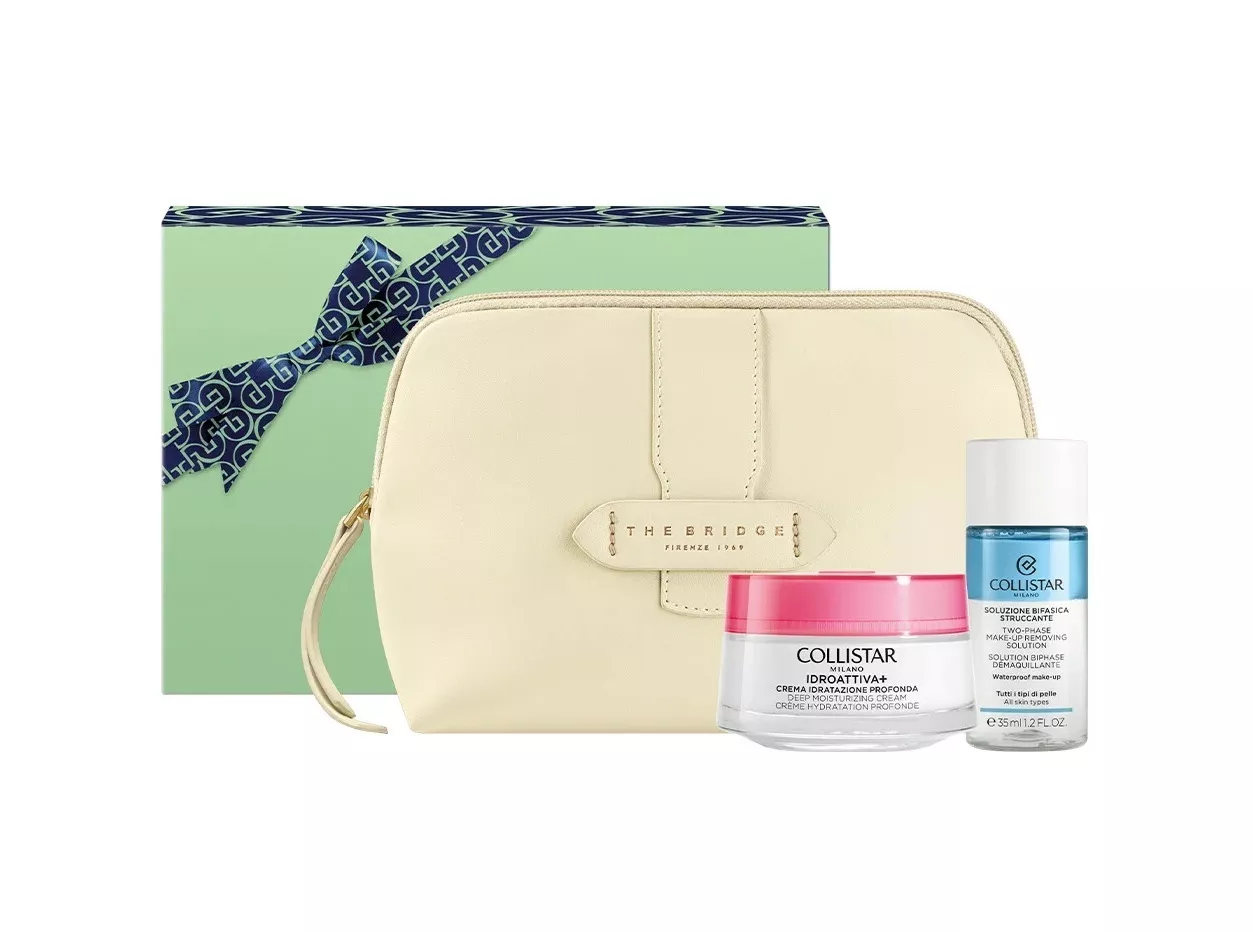 Collistar Unbox Your Beauty Idroattiva Moisturizing Cream 50ml + Mini Biphase 35ml + Cosmetics Bag