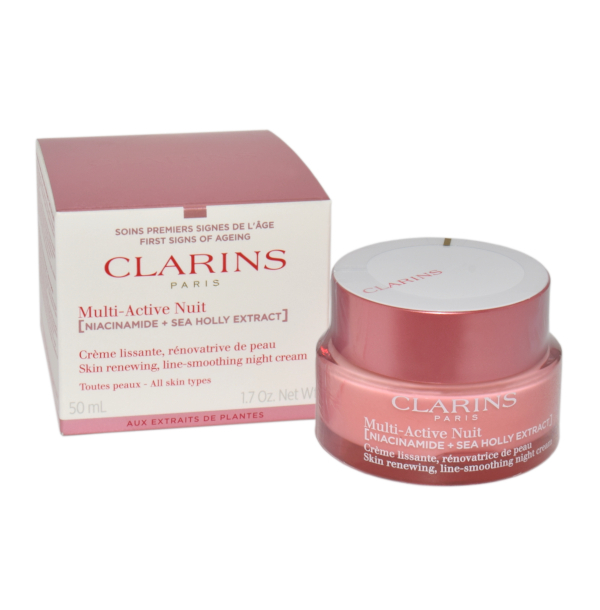Clarins Multi-Active Creme Nuit Skin Renewing Line-Smoothing Night Cream All Skin Types 50ml dieninis kremas