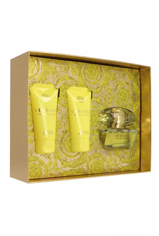 Versace Yellow Diamond 50ml Edt 50ml + Shower Gelml + Body Lotion 50ml Kvepalai Moterims Rinkinys