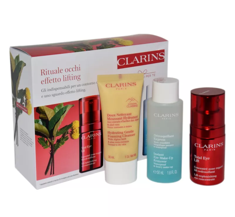 Clarins Total Eye Lift 15ml + Instant Eye Make Up Remover 50ml + Mascara Supralift & Curl
