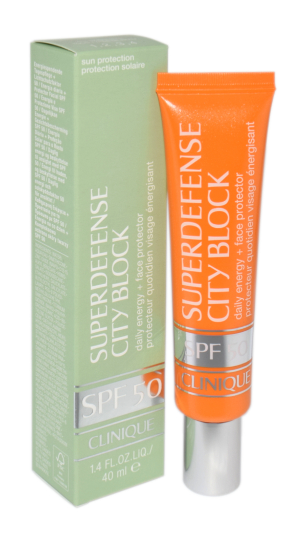 Clinique Superdefense Spf50 City Block Daily Energy + Face Protector dieninis kremas