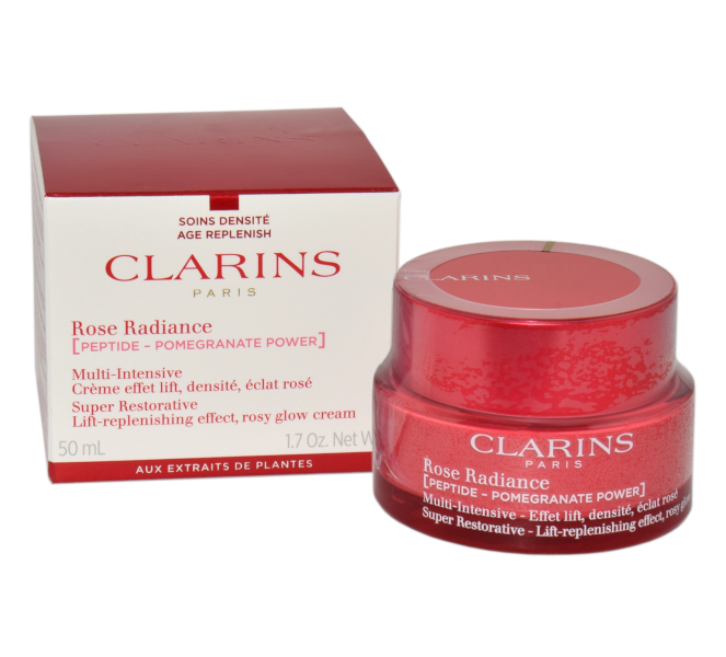Clarins Rose Radiance Cream Super Restorative-Lift Replenishing Effect Rosy Glow dieninis kremas