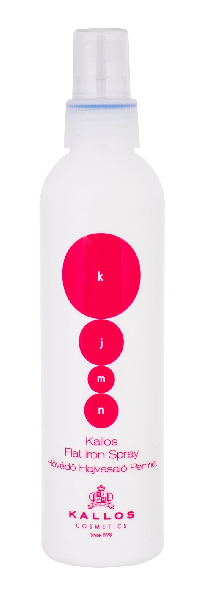 Kallos cosmetics KJMN Flat Iron Spray Kar&scaron;tam plaukų modeliavimui 200 ml Damaged box