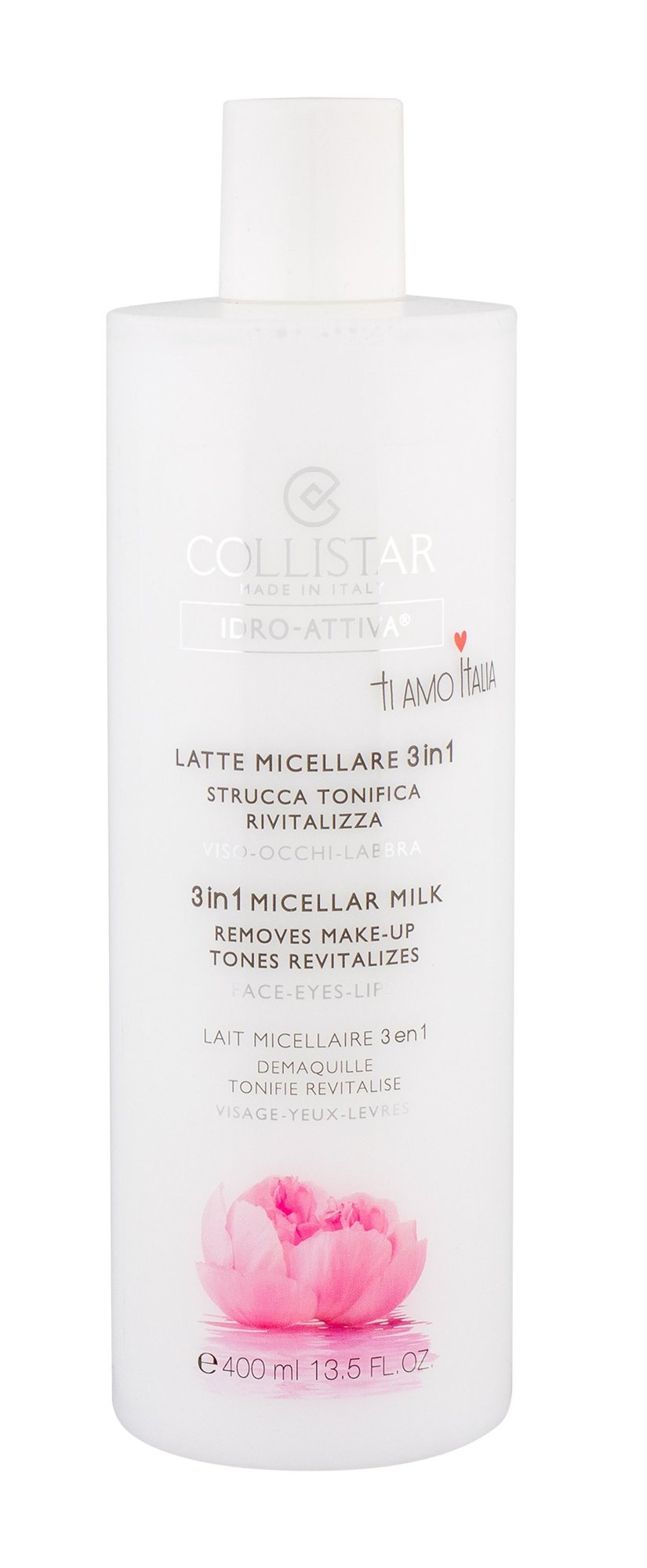 Collistar Idro-Attiva 3in1 Micellar Milk 400ml veido pienelis  Testeris
