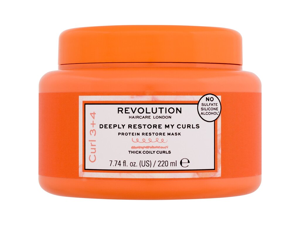 Revolution Haircare London Curl 3+4 Deeply Restore My Curls Protein Restore Mask plaukų kaukė