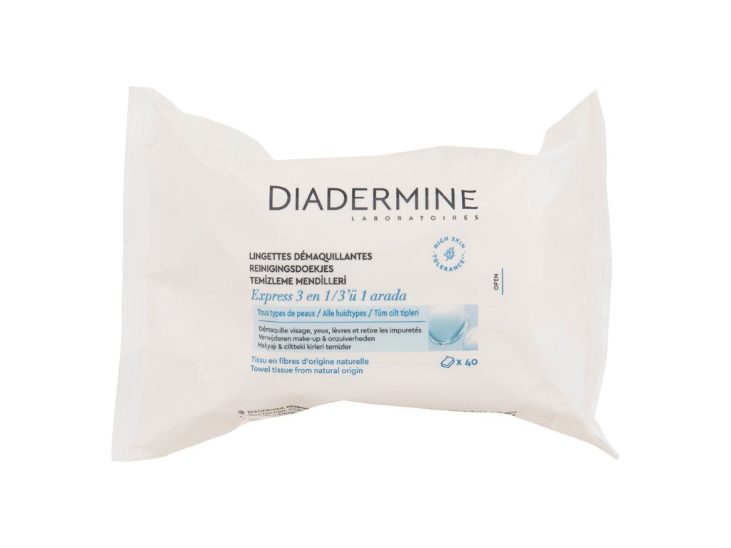 Diadermine Express Fresh 3-In-1 Cleansing Wipes drėgnos servetėlės