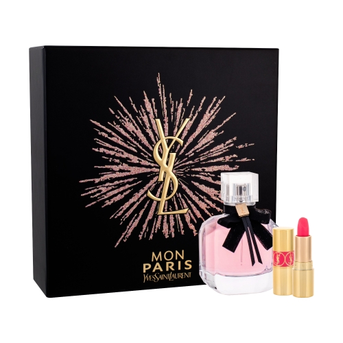 Yves Saint Laurent Mon Paris 50ml Edp 50 ml + Lipstick Rouge Voluptes Shine N.49 1,4 ml Kvepalai Moterims EDP Rinkinys