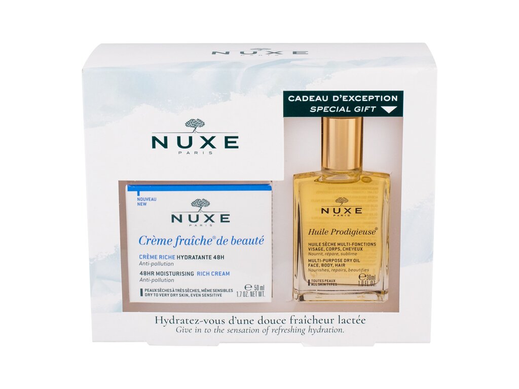 Nuxe Creme Fraiche de Beaut&eacute; Moisturising Rich Cream Dieninis kremas 50 ml Damaged box Set