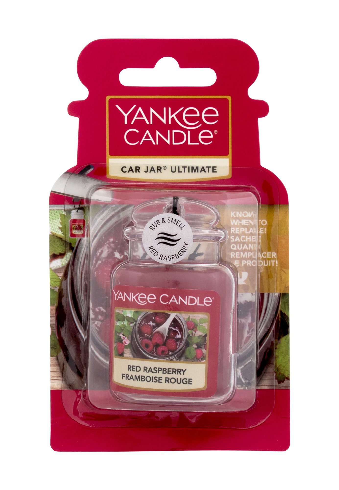 Yankee Candle Red Raspberry Car Jar Automobilio oro gaiviklis 1 ml Damaged box