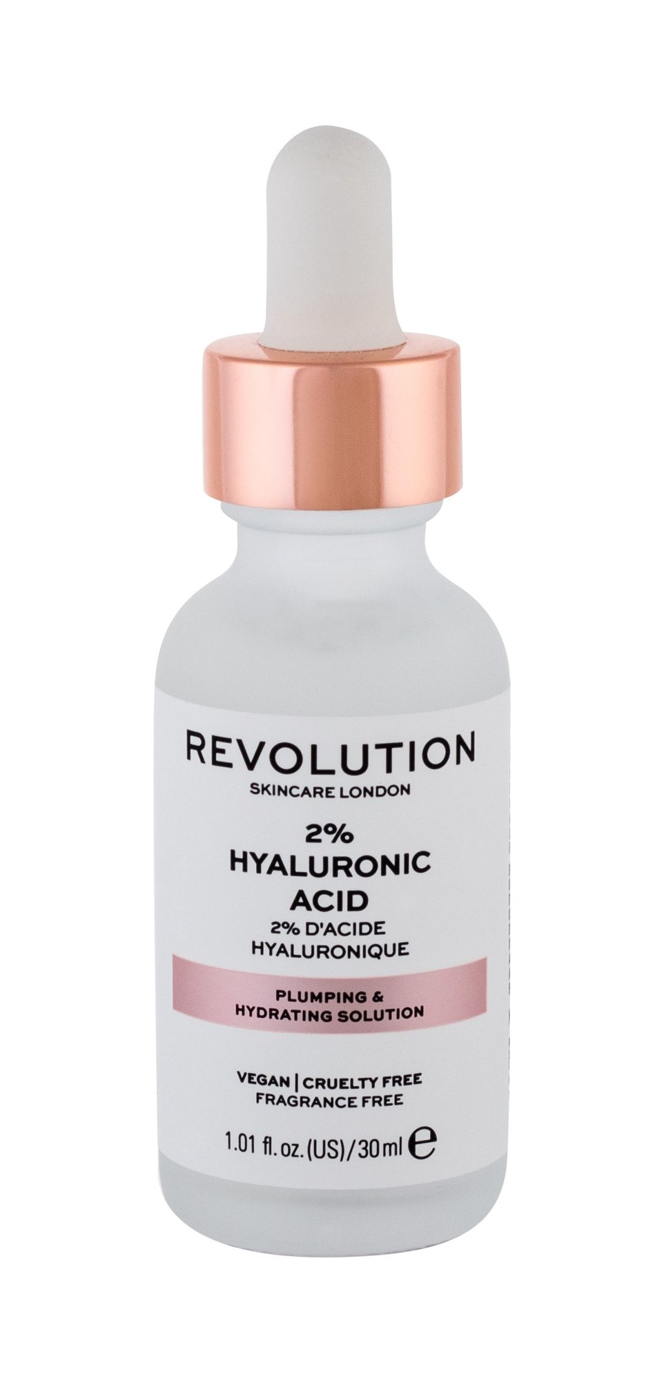 Makeup Revolution London Skincare 2% Hyaluronic Acid 30ml Veido serumas (Pažeista pakuotė)