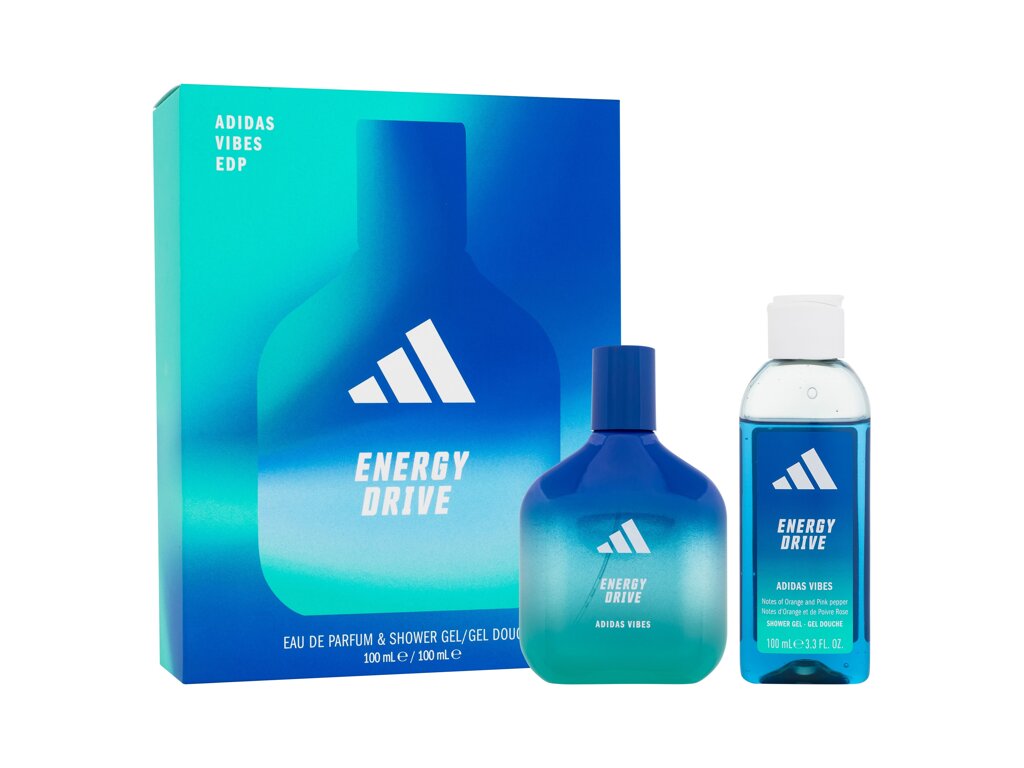 Adidas Vibes Energy Drive Eau De Parfum 100 ml Damaged box Set