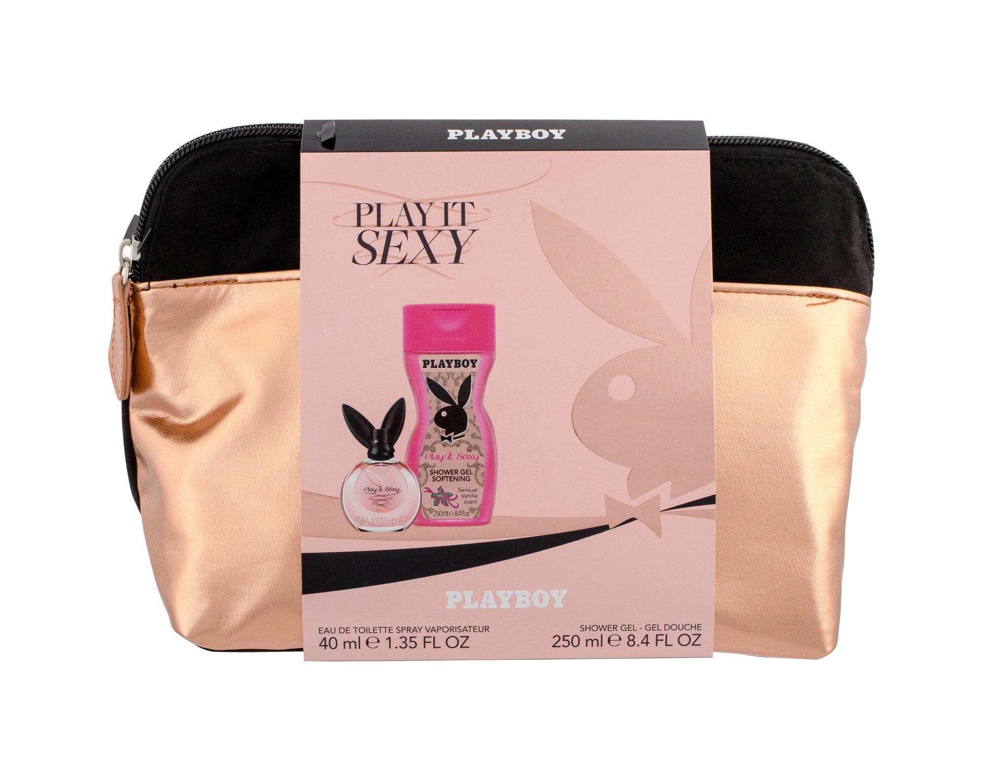 Playboy Play It Sexy For Her 40ml Edt 40 ml + Shower GEl 250 ml + Cosmetic Bag Kvepalai Moterims EDT Rinkinys