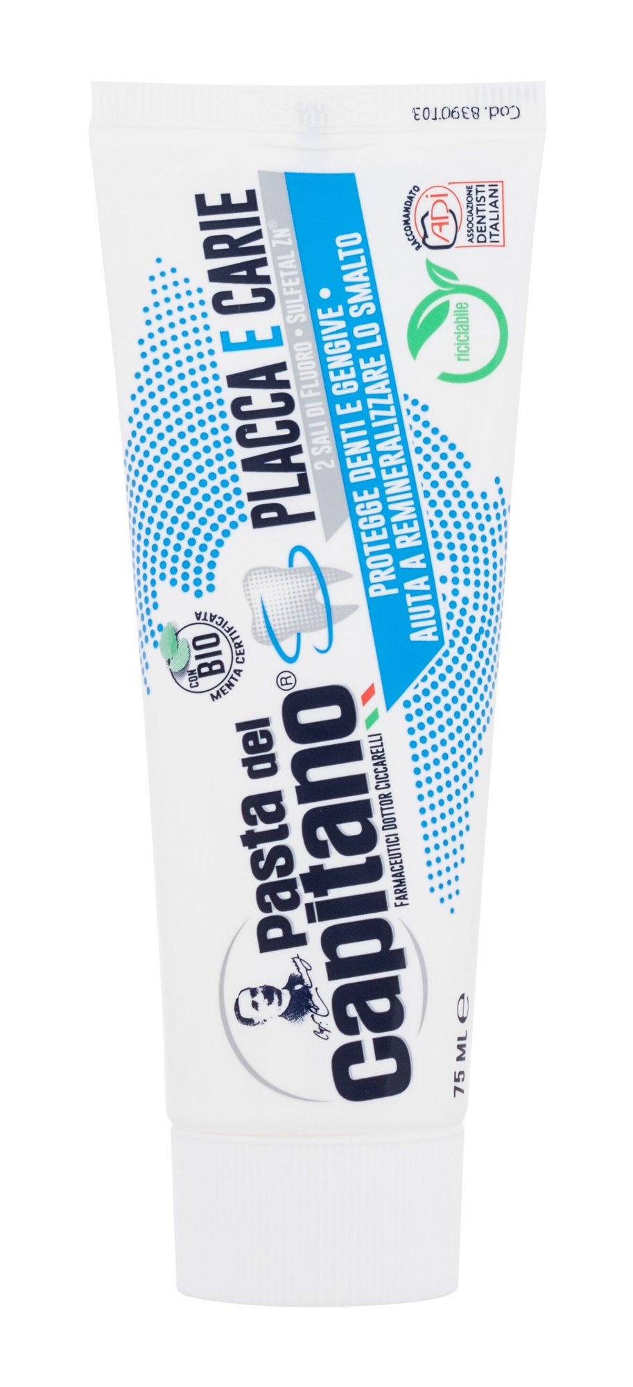 Pasta Del Capitano Plaque & Cavities Toothpaste Dantų pasta Unisex
