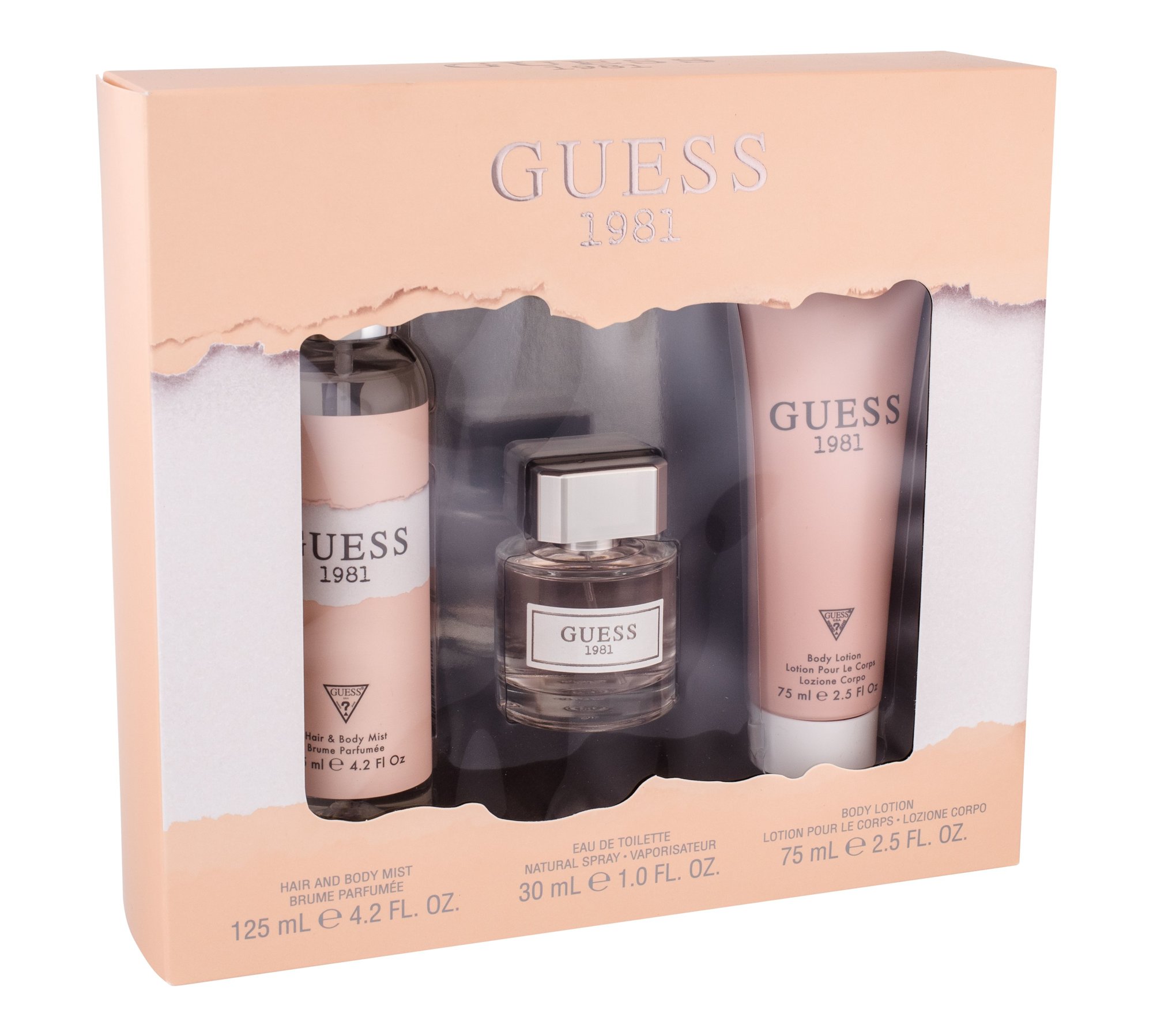 Guess Guess 1981 30ml Edt 30ml + Body lotion 75ml + Body mist 125ml Kvepalai Moterims EDT Rinkinys