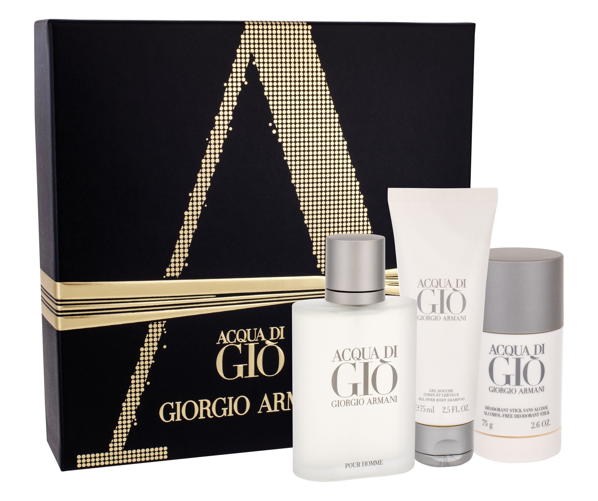 Giorgio Armani Acqua di Gio Pour Homme 100ml Edt 100 ml + Deostick 75 ml + Shower gel 75 ml Kvepalai Vyrams EDT Rinkinys