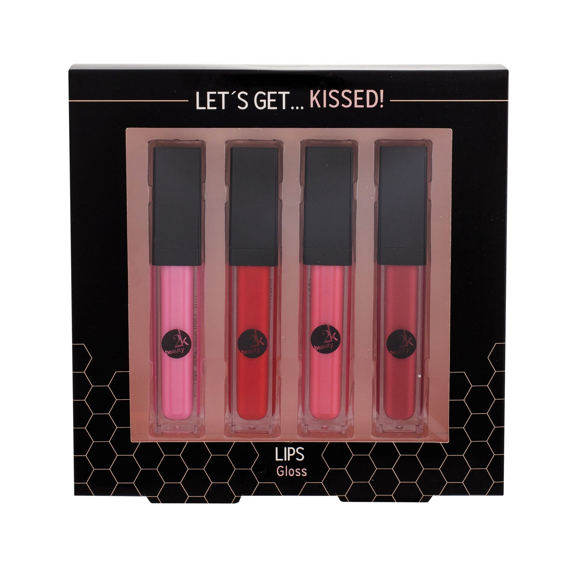 2K Let´s Get Kissed! 6ml Lip Gloss 4x 6 ml lūpų blizgesys Rinkinys (Pažeista pakuotė)