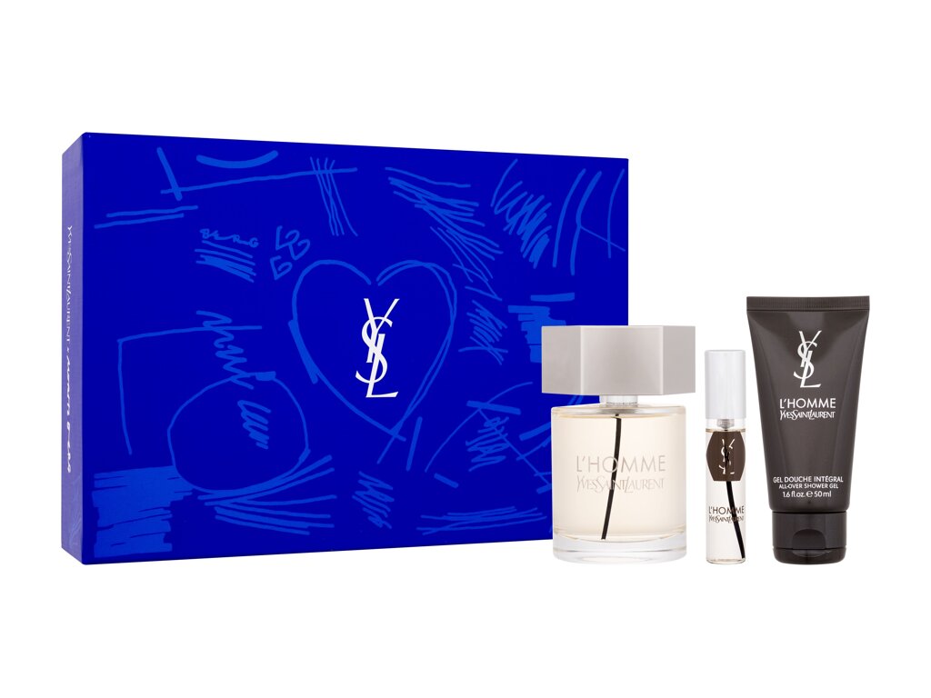Yves Saint Laurent L'Homme Eau De Toilette 100 ml Edt 100 ml + Edt 10 ml + Shower Gel 50 ml Set