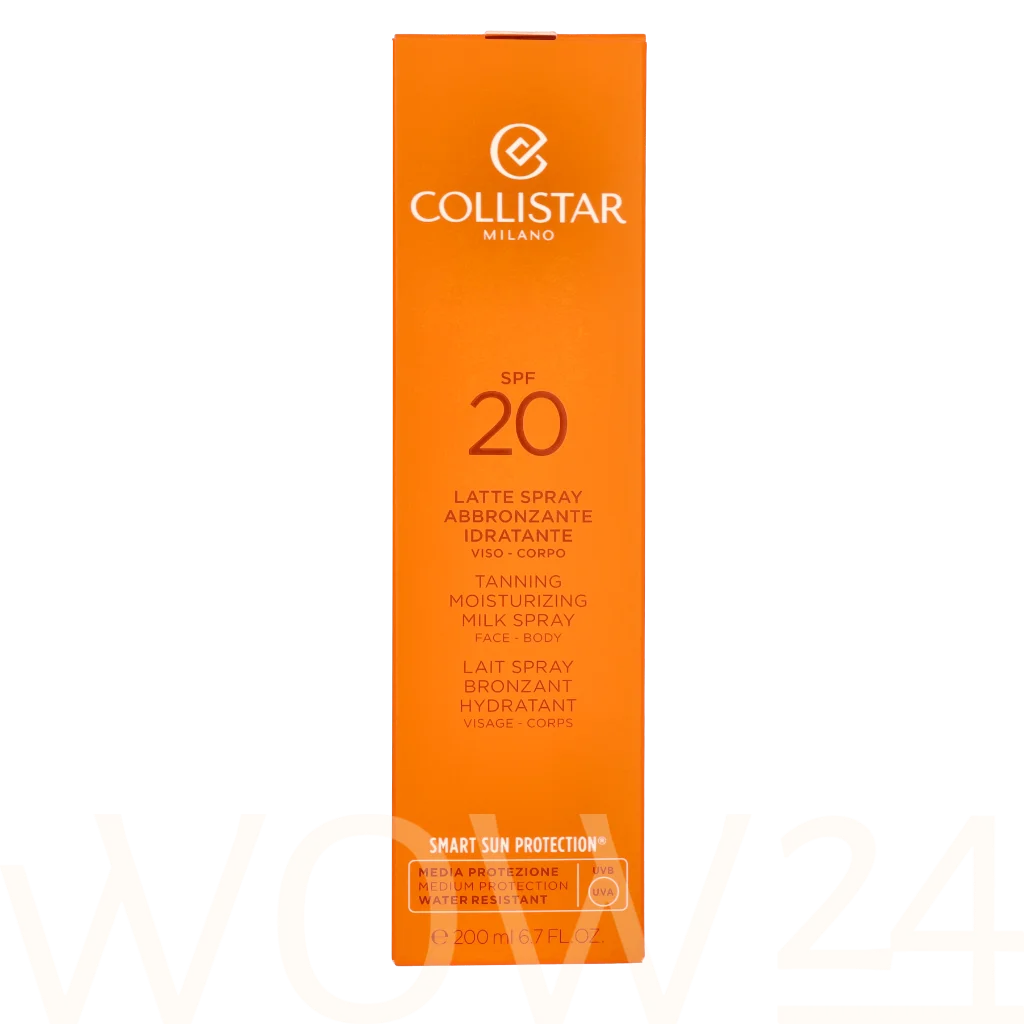 Collistar Collistar Tanning Moisturizing Milk Spray Face-Body SPF20 natūrali veido odos priežiūros priemonė