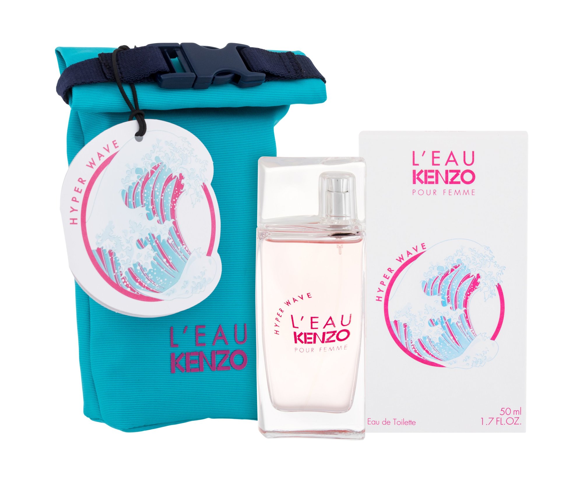 Kenzo L´Eau Kenzo Pour Femme Hyper Wave 50ml Edt 50 ml + Waterproof Bag Kvepalai Moterims EDT Rinkinys