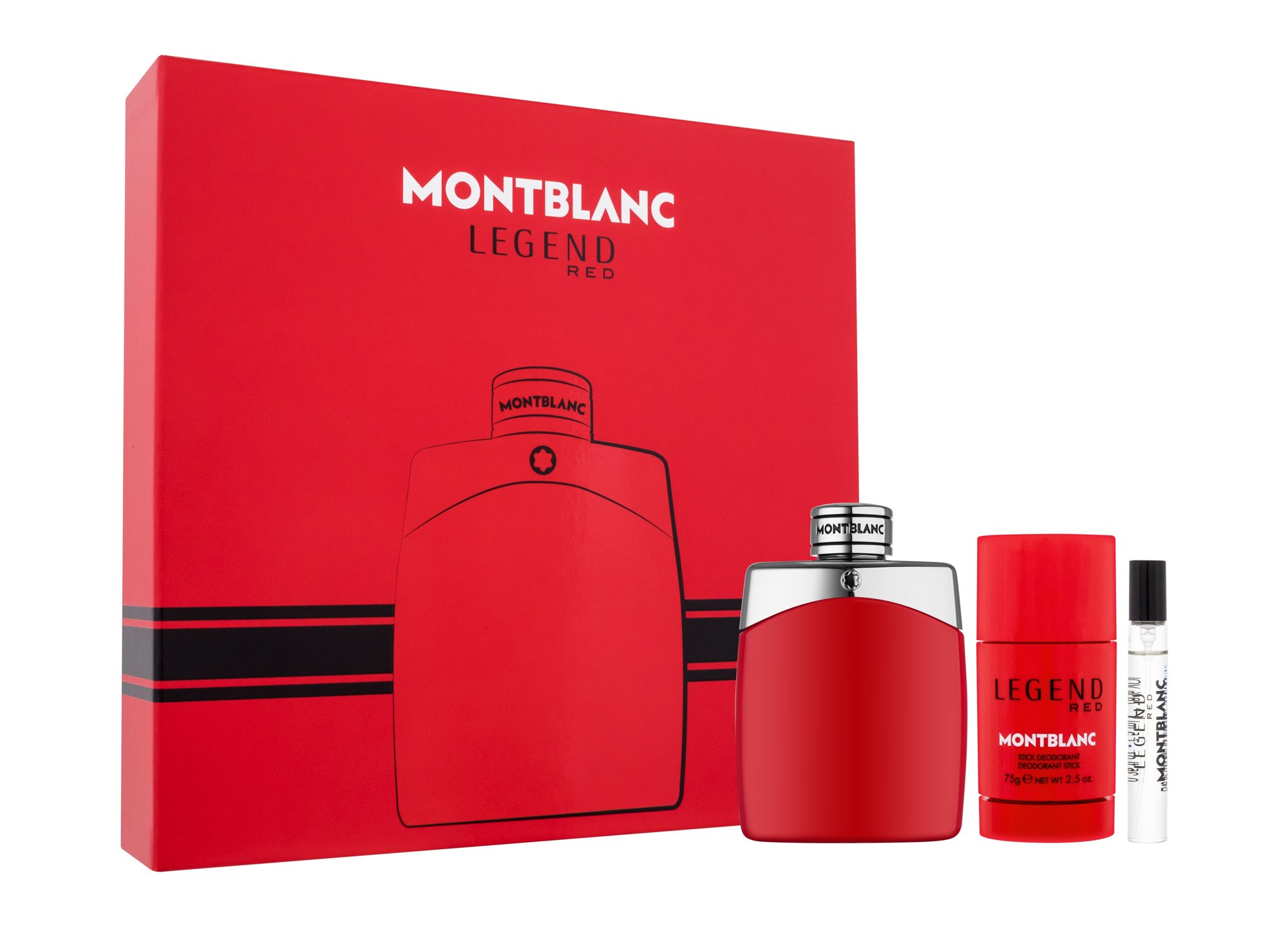 Montblanc Legend Red 100ml Edp 100 ml + Edp 7,5 ml + Deostick 75 g Kvepalai Vyrams EDP Rinkinys