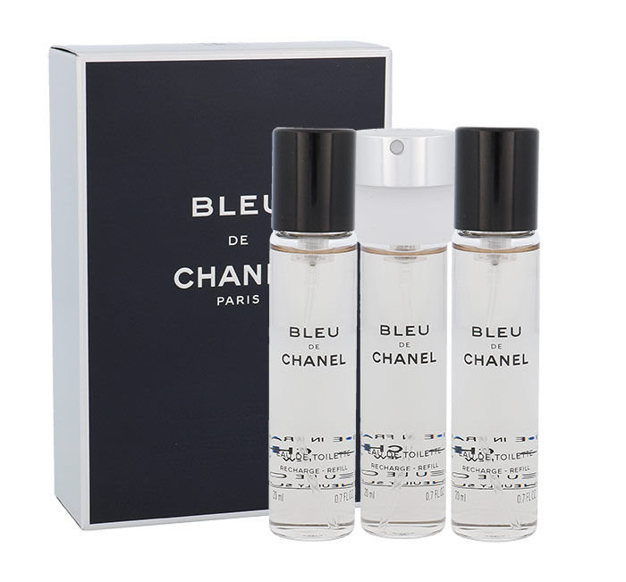 Chanel Bleu de Chanel 3x20ml Kvepalai Vyrams EDT náplně (Pažeista pakuotė)