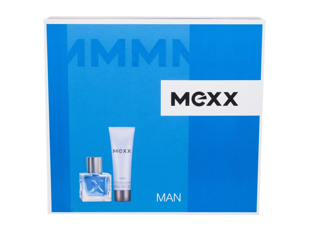 Mexx Man 30ml Edt 30ml + 50ml Shower gel Kvepalai Vyrams EDT Rinkinys (Pažeista pakuotė)