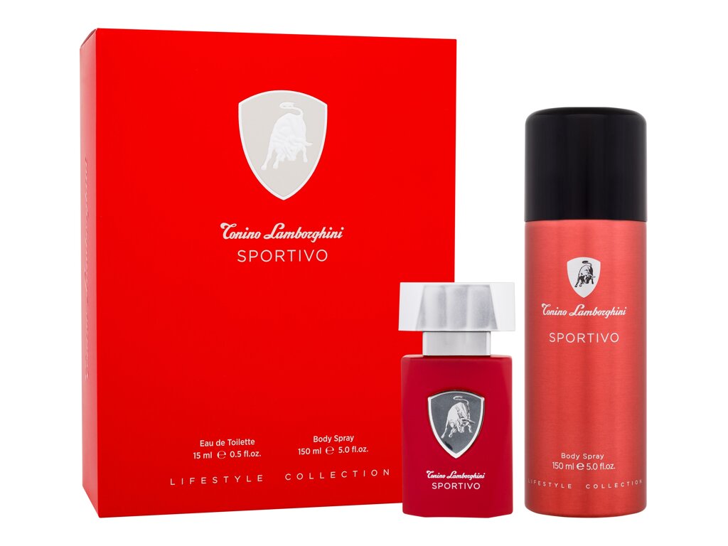 Lamborghini Sportivo Eau De Toilette 15 ml Damaged box Set