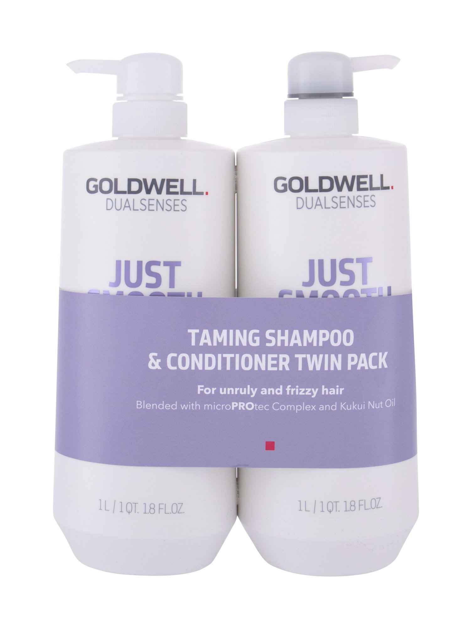 Goldwell Dualsenses Just Smooth 1000ml Shampoo 1000 ml + Conditioner 1000 ml šampūnas Rinkinys
