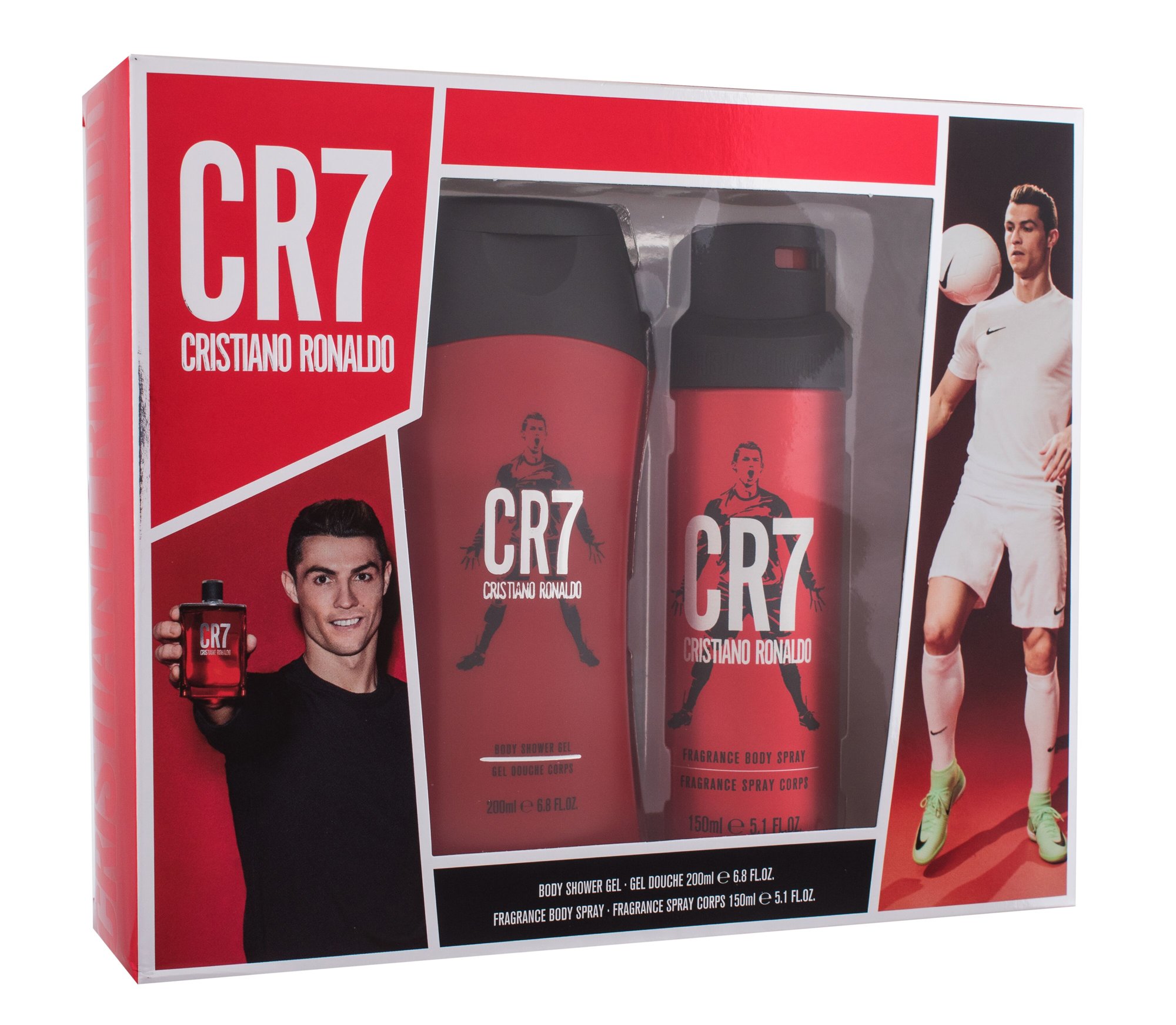 Cristiano Ronaldo CR7 200ml Shower Gel 200 ml + Deodorant 150 ml dušo želė Rinkinys (Pažeista pakuotė)