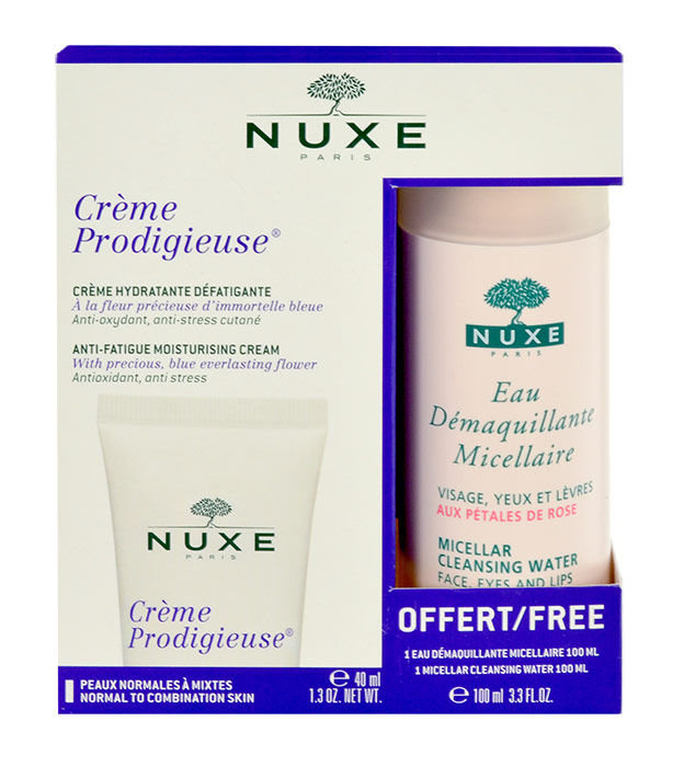Nuxe Creme Prodigieuse Anti-Fatigue Moisturising Cream 40ml Cream 40 ml + Micellar Water 100 ml dieninis kremas Rinkinys (Pažeista pakuotė)
