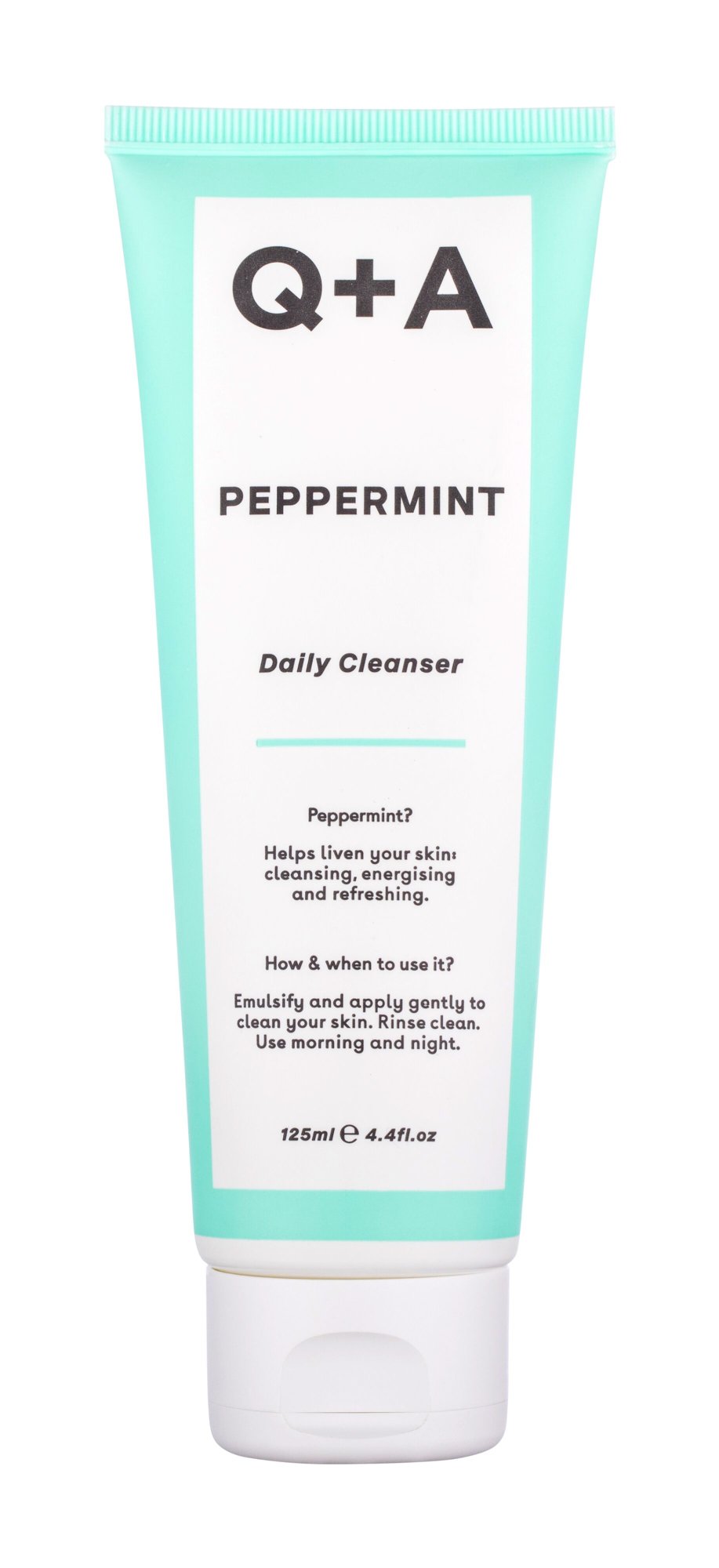 Q+A Peppermint Daily Cleanser veido gelis