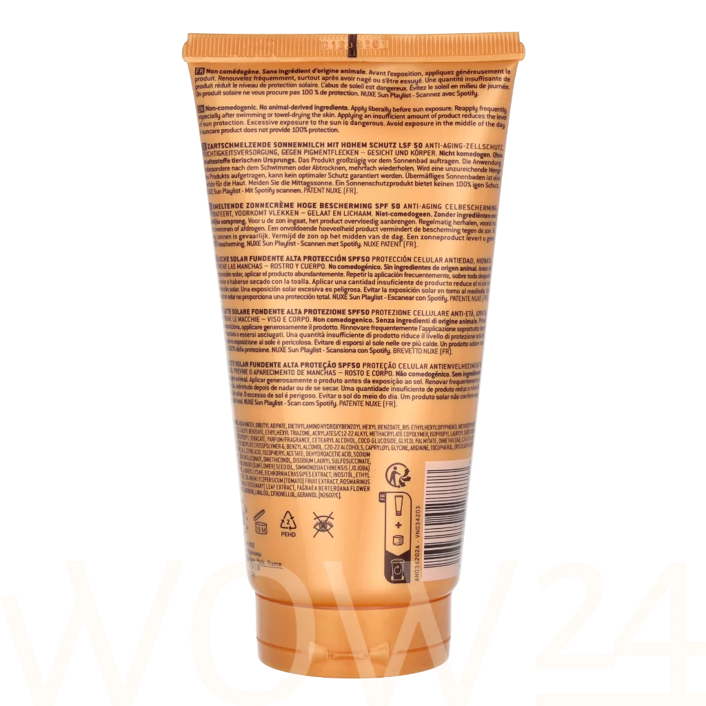 Nuxe Nuxe Sun Melting Lotion High Prot. For Face SPF50 150 ml įdegio losjonas
