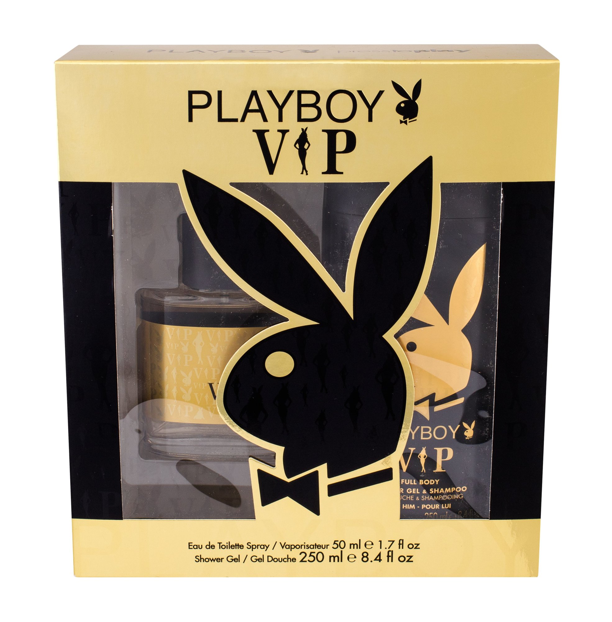 Playboy VIP 50ml Edt 50 ml + Shower gel 250 ml Kvepalai Vyrams EDT Rinkinys (Pažeista pakuotė)