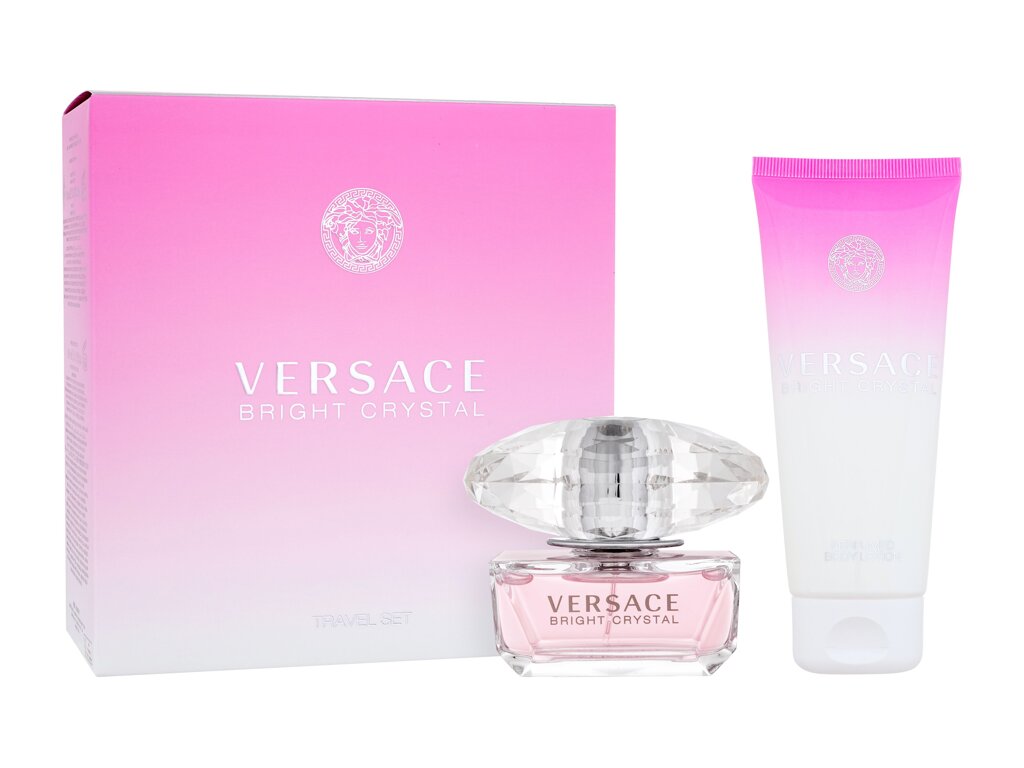 Versace Bright Crystal Eau De Toilette 50 ml Edt 50 ml + Body Lotion 100 ml Damaged box Set