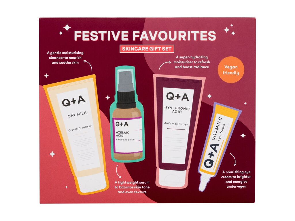 Q+A Festive Favourites Skincare Gift Set veido kremas