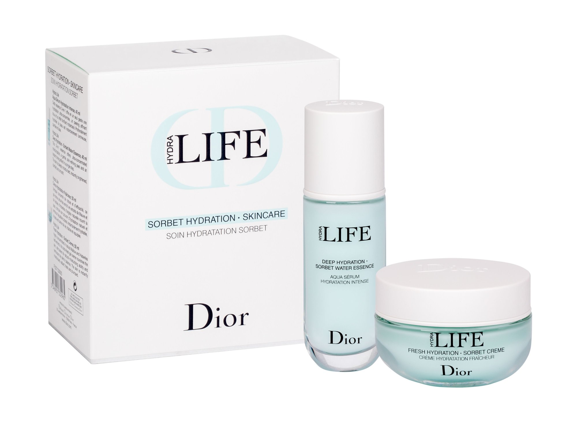 Christian Dior Hydra Life Fresh Hydration 50ml Day Care 50 ml + Skin Serum 40 ml dieninis kremas Rinkinys