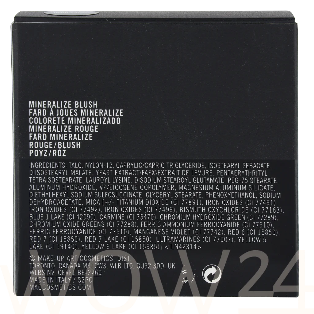 MAC MAC Mineralize Blush 4 g natūrali veido odos priežiūros priemonė