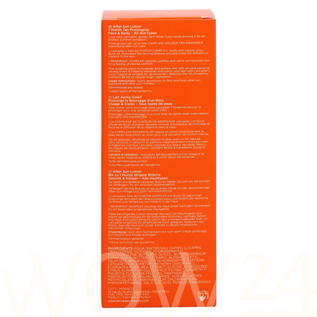 Lancaster Lancaster Golden Tan Maximizer After Sun Lotion 125 ml priemonė po deginimosi