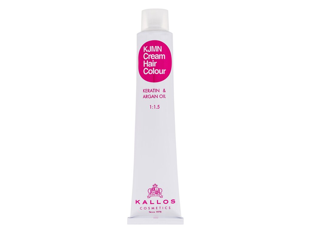 Kallos Cosmetics KJMN Cream Hair Colour Keratin & Argan Oil moteri&scaron;ka plaukų priemonė 6.00 Dark Blond Plus